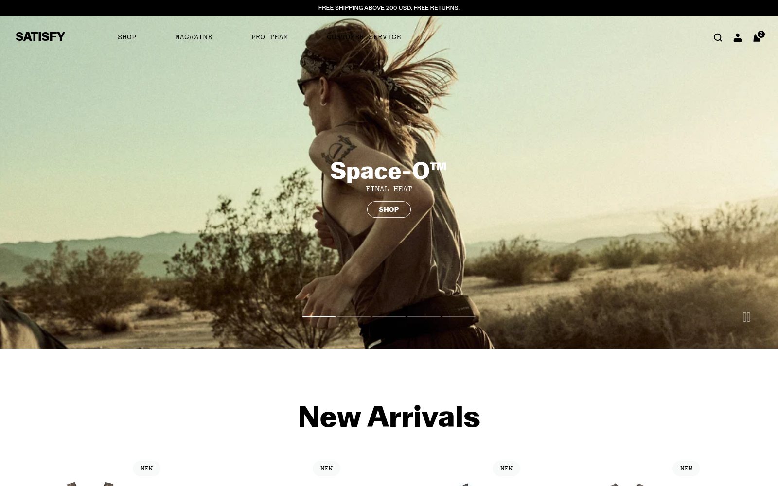 Homepage of the Satisfy website, designed and built by Sitegrown